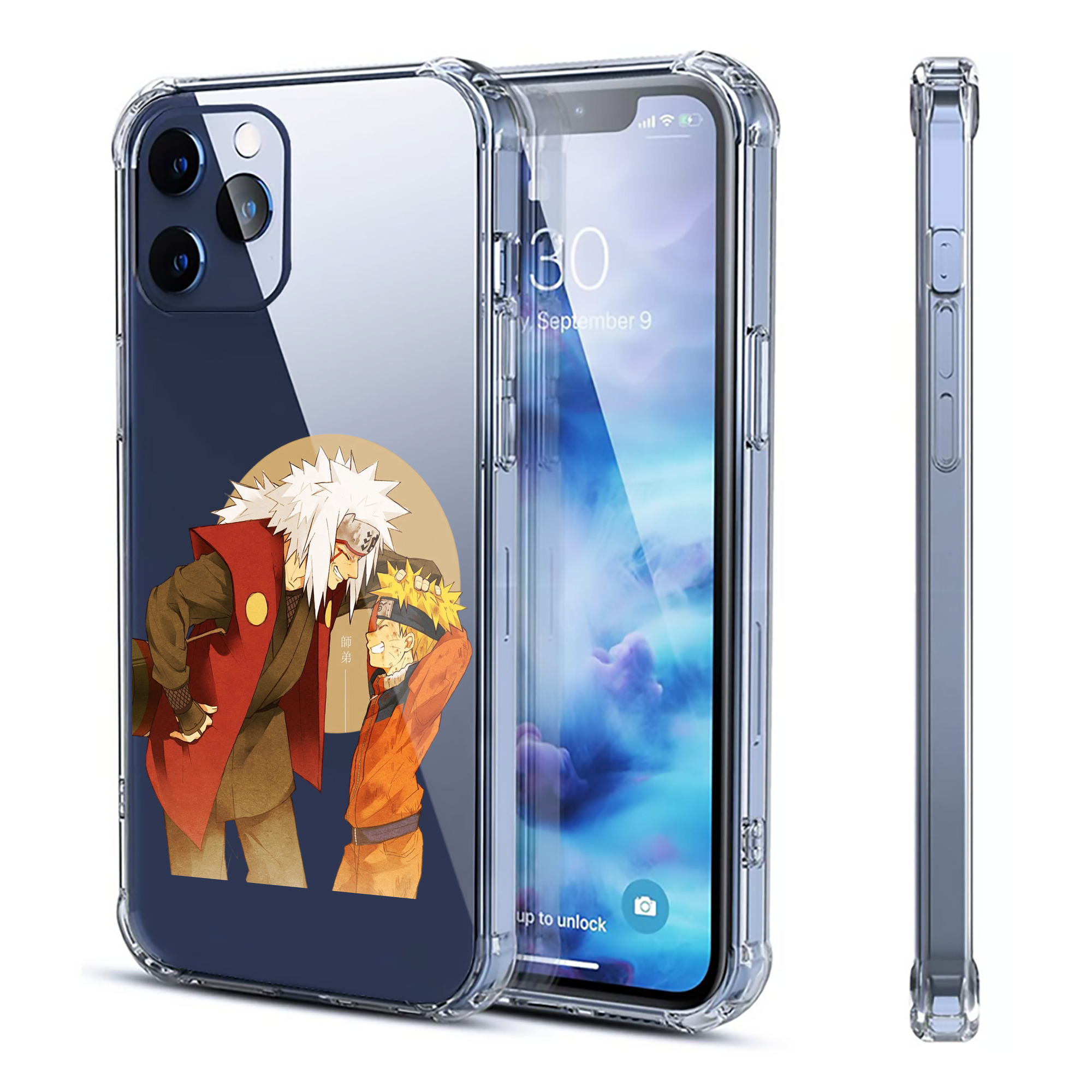 （画像用） NARUTO -ナルト- 自来也（じらいや） Jiraiya 【iPhone 12シリーズ対応】透明スマホケース（クリアソフトケース）